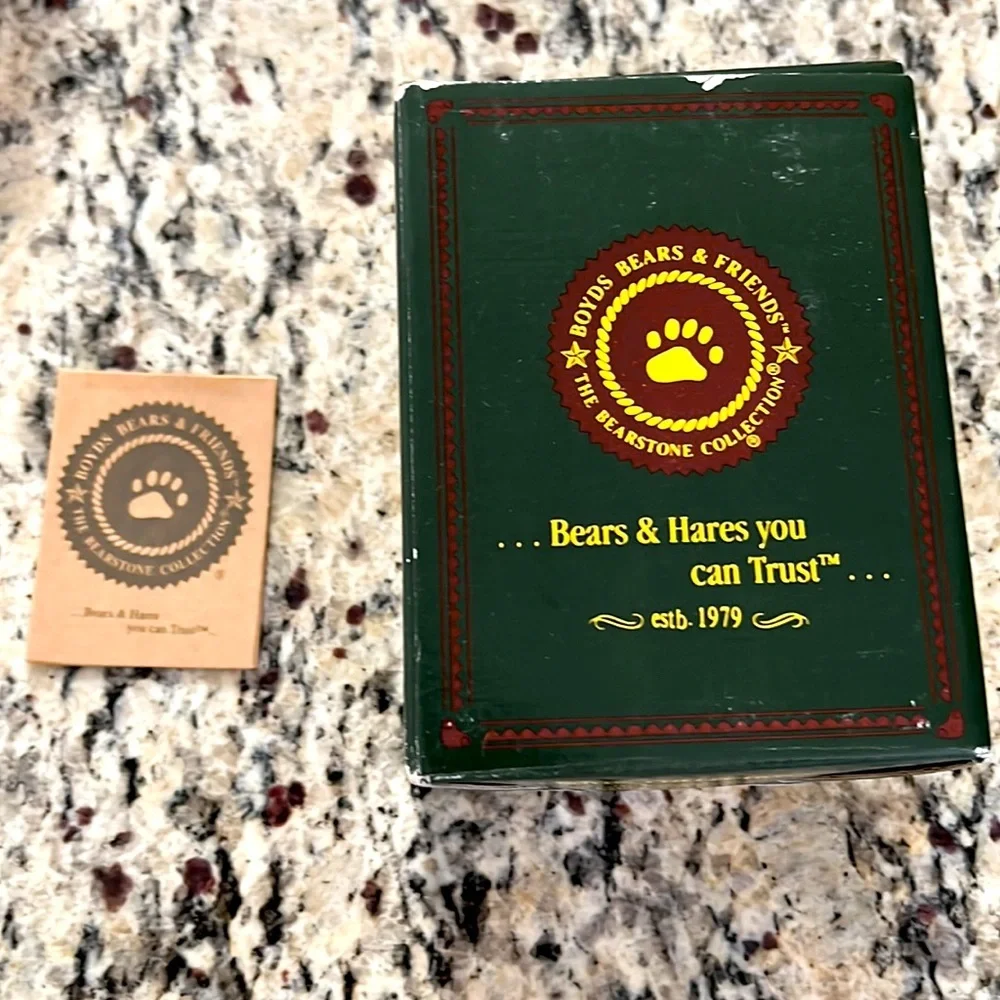 Vintage 1995 Boyd’s Bear Knute Half Time Figure Ornament Original Box
